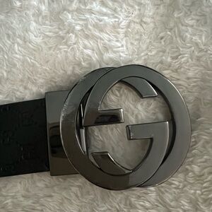 Gucci Black Belt SS 38